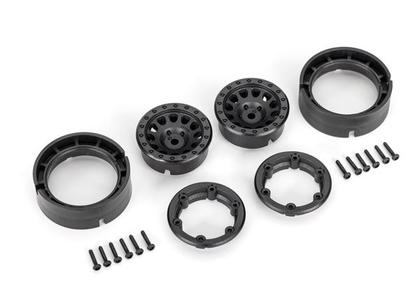 Traxxas Black 1.0" Method Race Wheels (2) TRA9781