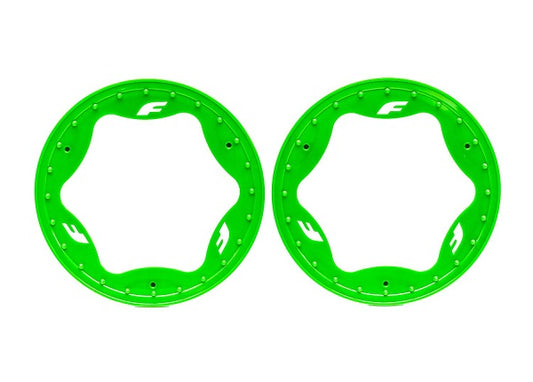 Traxxas 3.9" Green Funco Rear Beadlock Rings (2) TRA10977-GRN