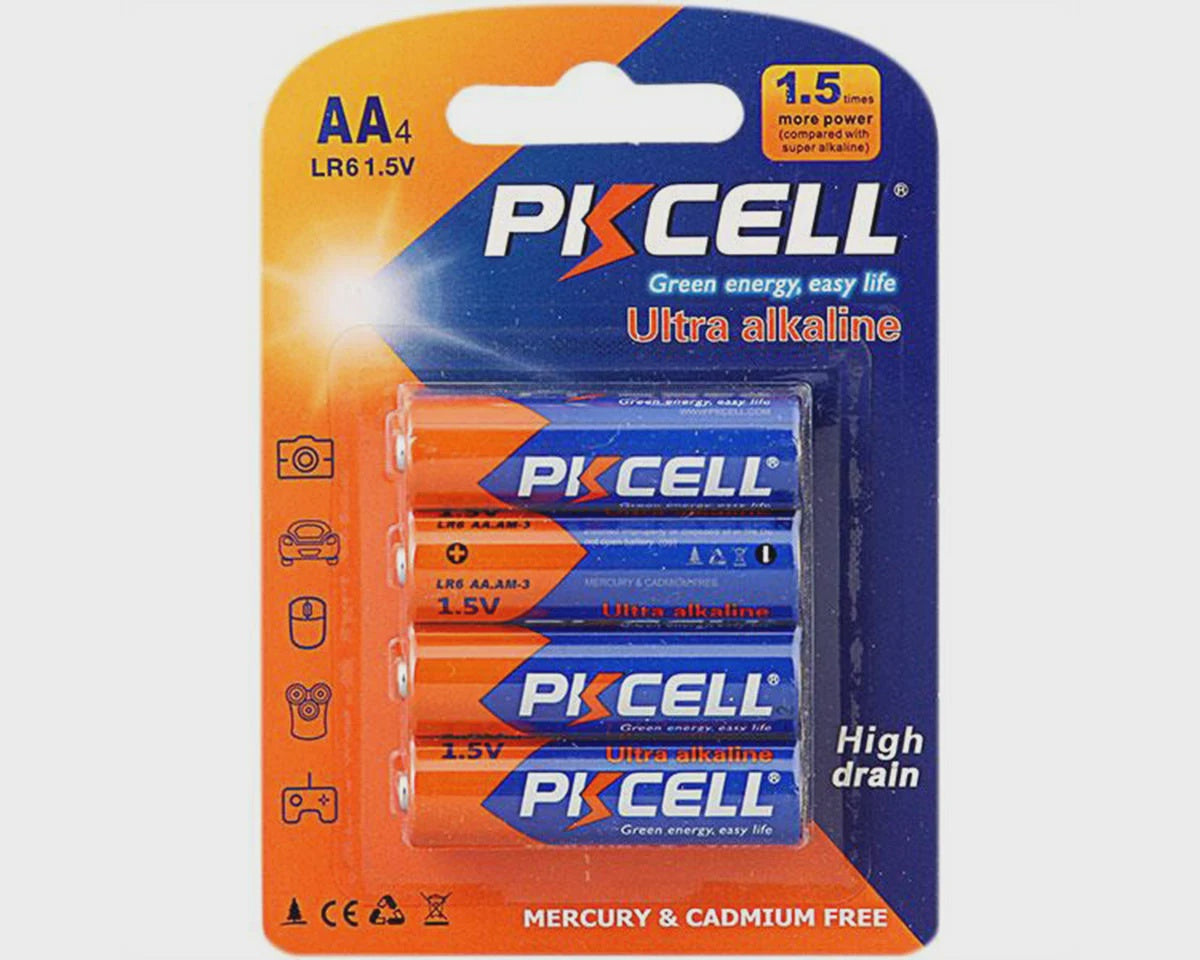 Pkcell Ultra Alkaline Aa Batteries (4) (Mercury & Cadmium Free) PKE511225