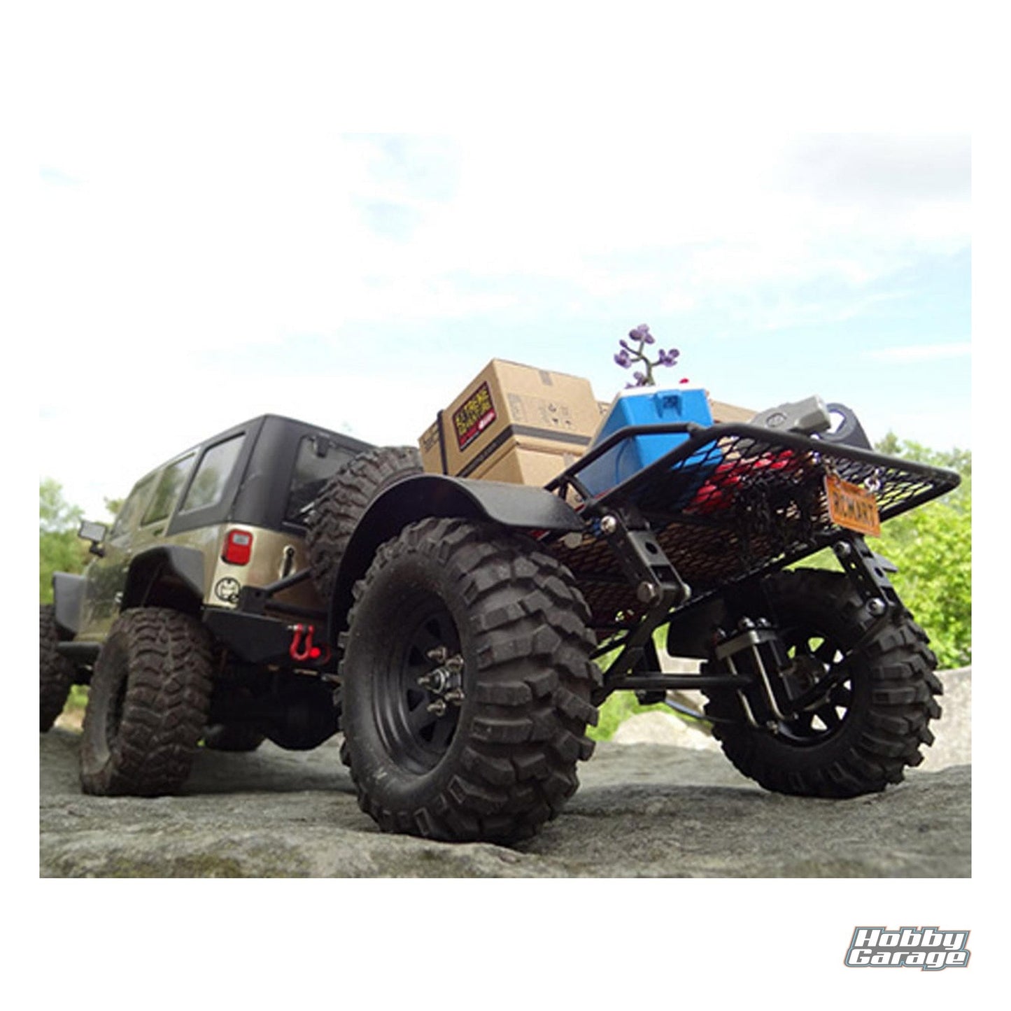 Yeah Racing 1/10 Scale Aluminum Leaf Spring Hitch Mount Crawler Trailer YEA-YA-0405