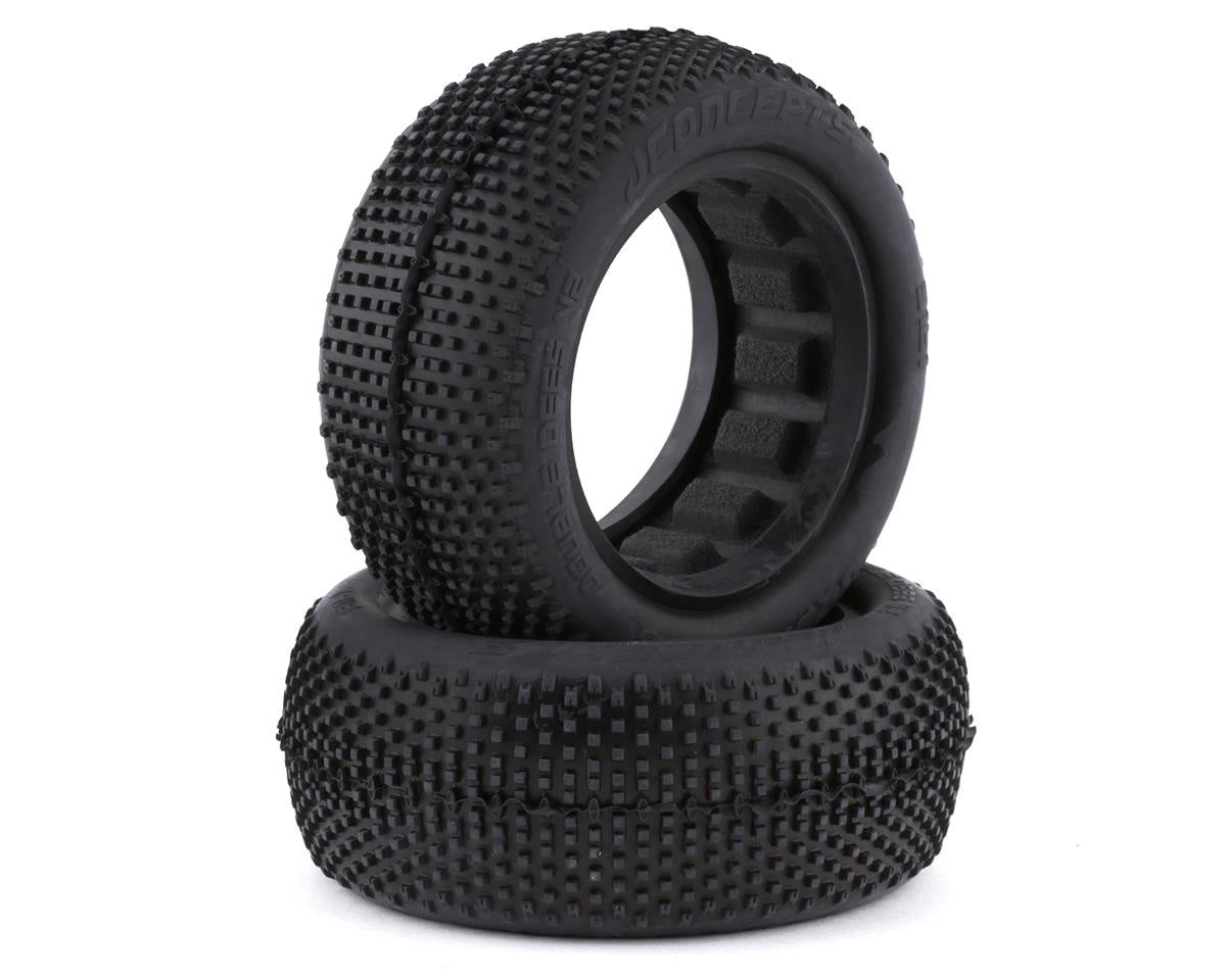 JConcepts Double Dee's V2 2.2" 4WD 1/10 Front Buggy Tires (2) (Green) JCO3161-02