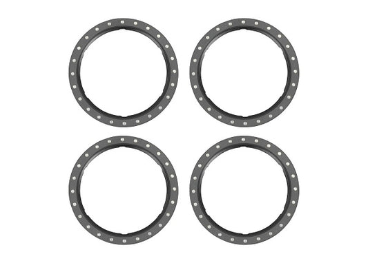 Traxxas Pro Scale Gray Aluminum Beadlock Rings (4) TRA10276-GRAY