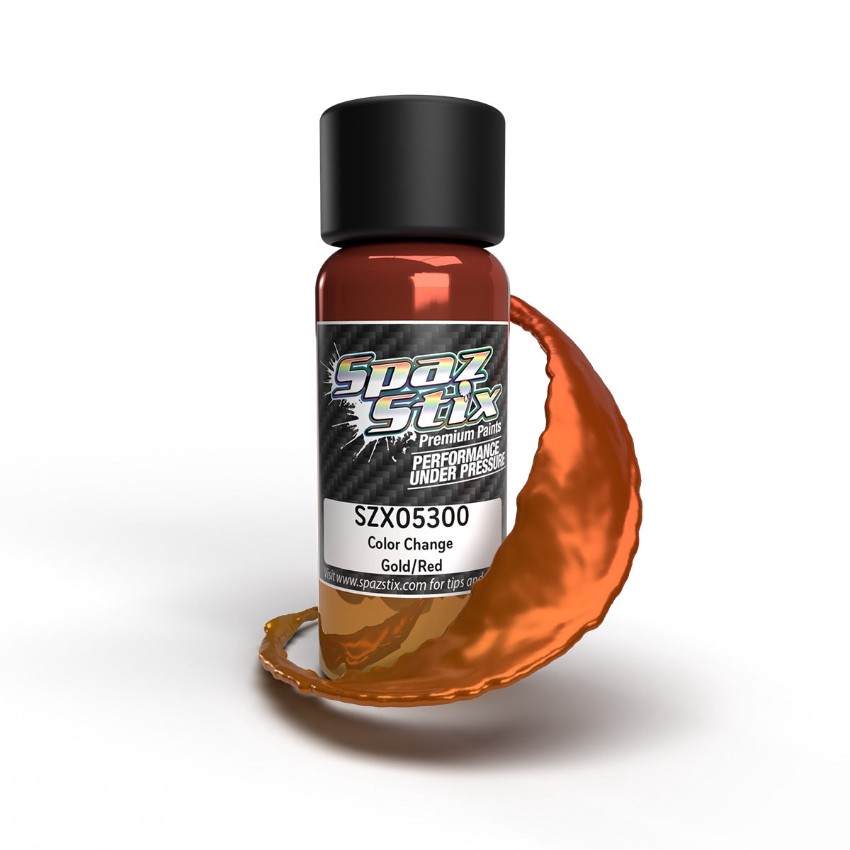 Spaz Stix Color Change Airbrush Ready Paint, Gold/red, 2oz Bottle SZX05300