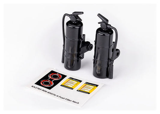 Traxxas Udr Replica Black Fire Extinguishers w/ Decals (2) TRA8422-BLK