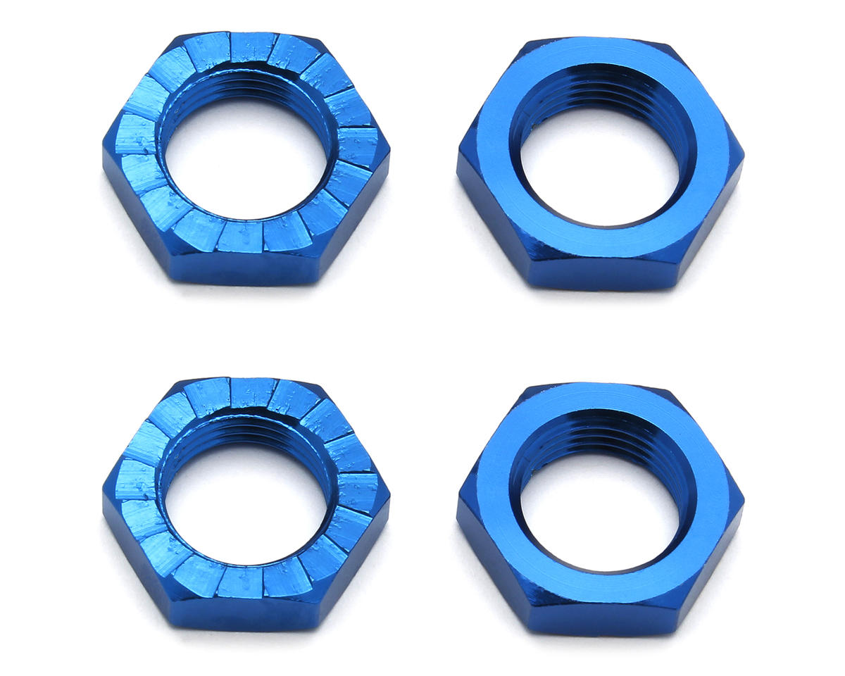 Team Associated 17mm Aluminum Serrated Wheel Hex Nut (Blue) (4) ASC81082