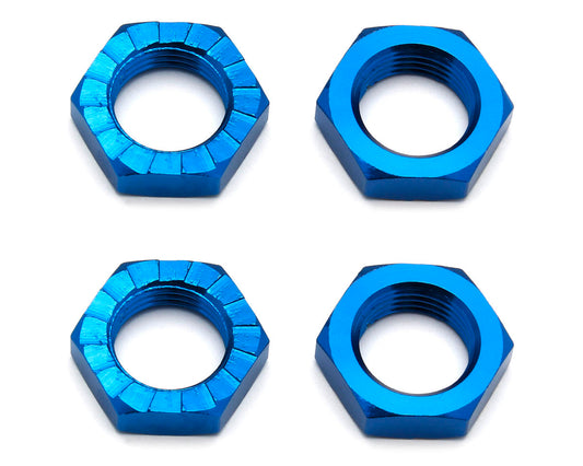 Team Associated 17mm Aluminum Serrated Wheel Hex Nut (Blue) (4) ASC81082