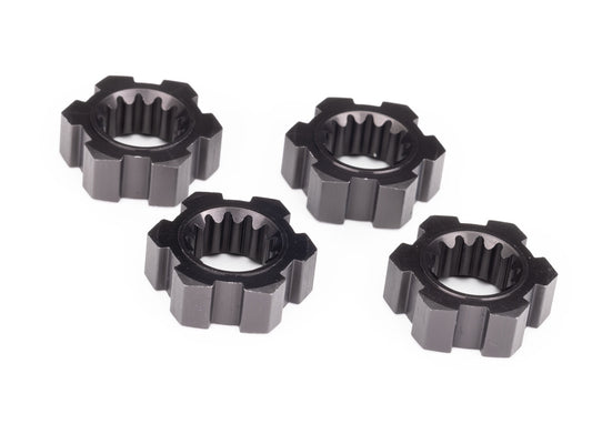 Traxxas 24mm Gray Aluminum Splined Hex Wheel Hubs (4) TRA7756-GRAY
