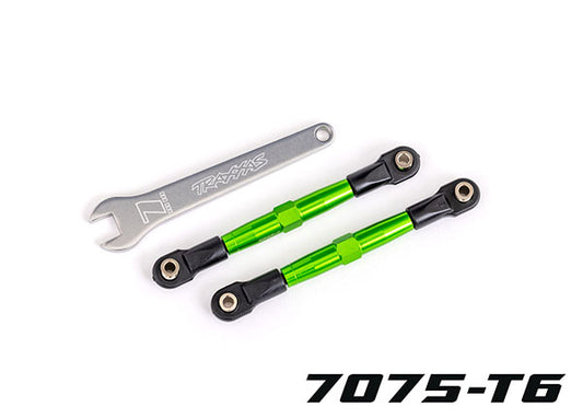 Traxxas Tubes 75mm Green Aluminum Front Toe Links (2) TRA2445G