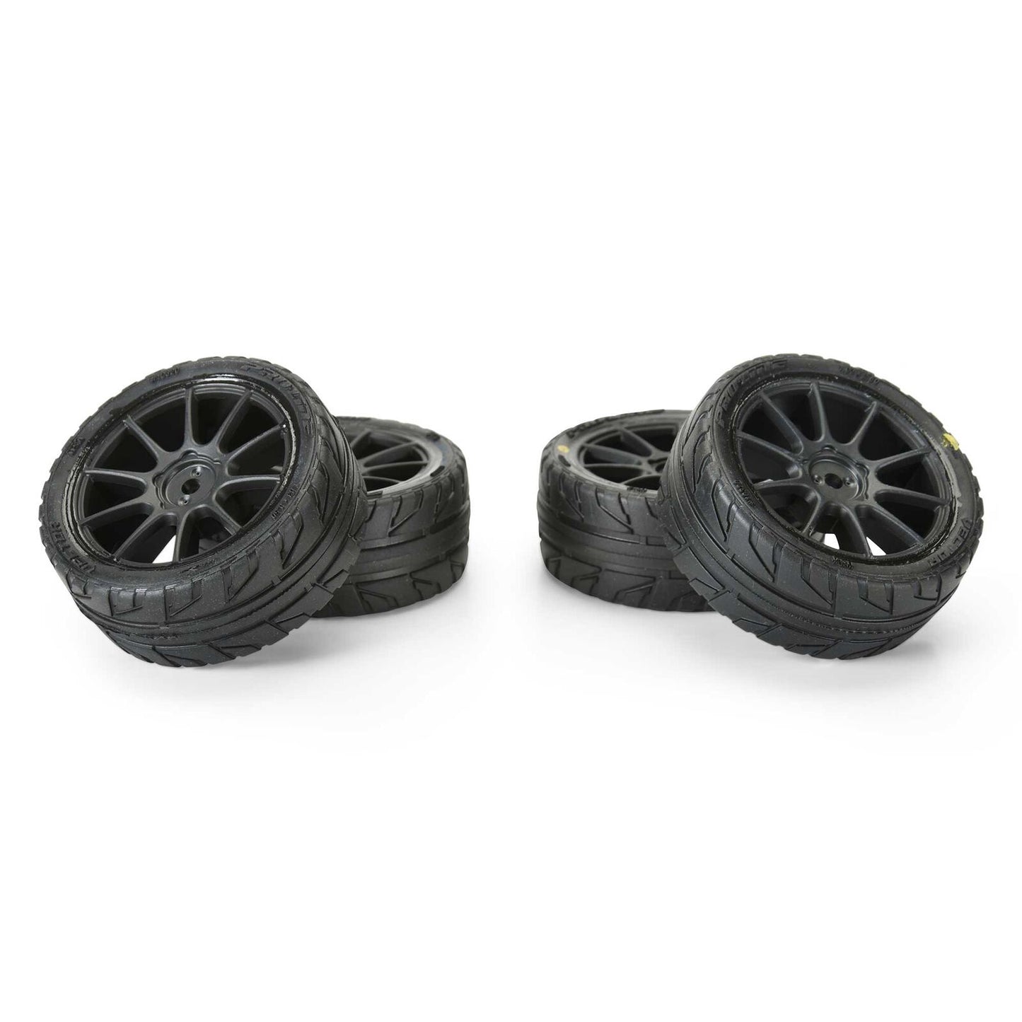 Pro-Line 1/14 Vector Tire Mtd 12mm Black Mach-10 Wheel (4): Arrma Typhon PRO1032010