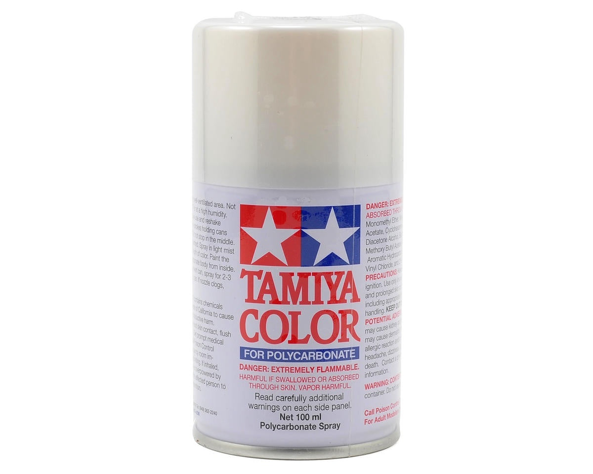 Tamiya Paint for Polycarbonate, PS-57 Pearl White Spray Paint (100ml) TAM86057