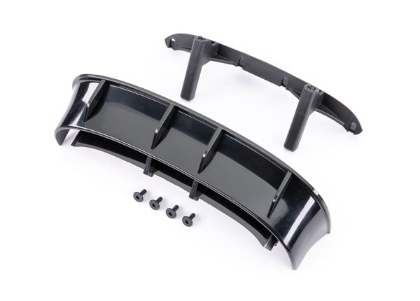 Traxxas Ford Fiesta St Rally Black Rear Wing w/ Screws TRA7413X
