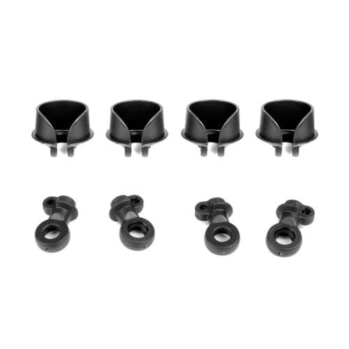 Tekno Locking Shock Rod End & Spring Perch Set (Updated 2019, 16mm Shocks) TKR6140C