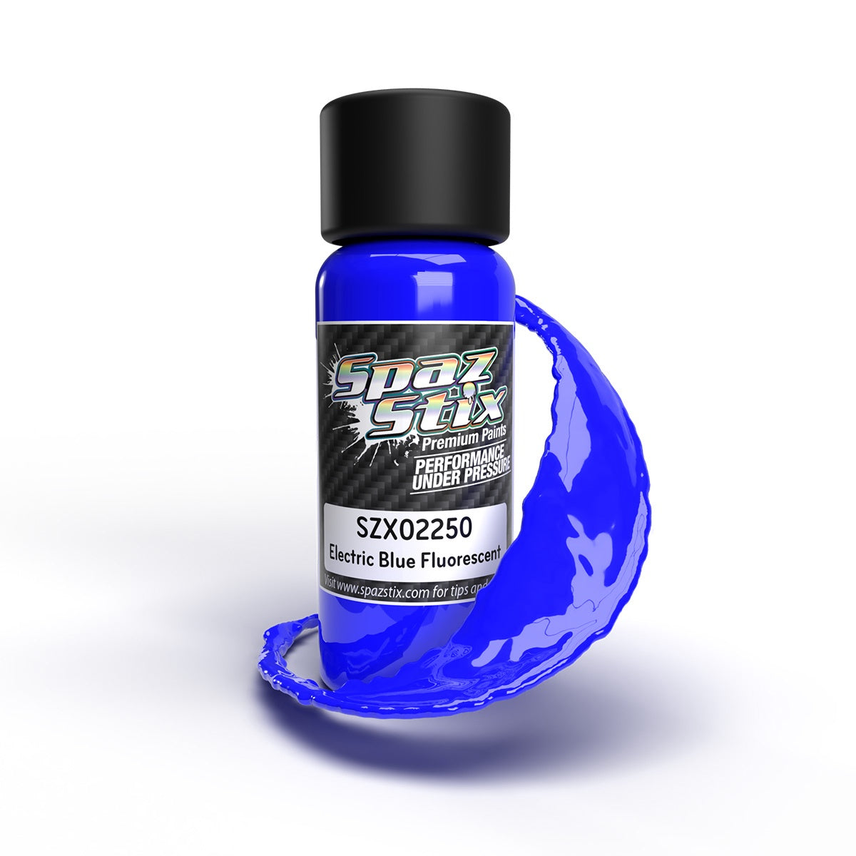 Spaz Stix Electric Blue Fluorescent Airbrush Ready Paint, 2oz SZX02250