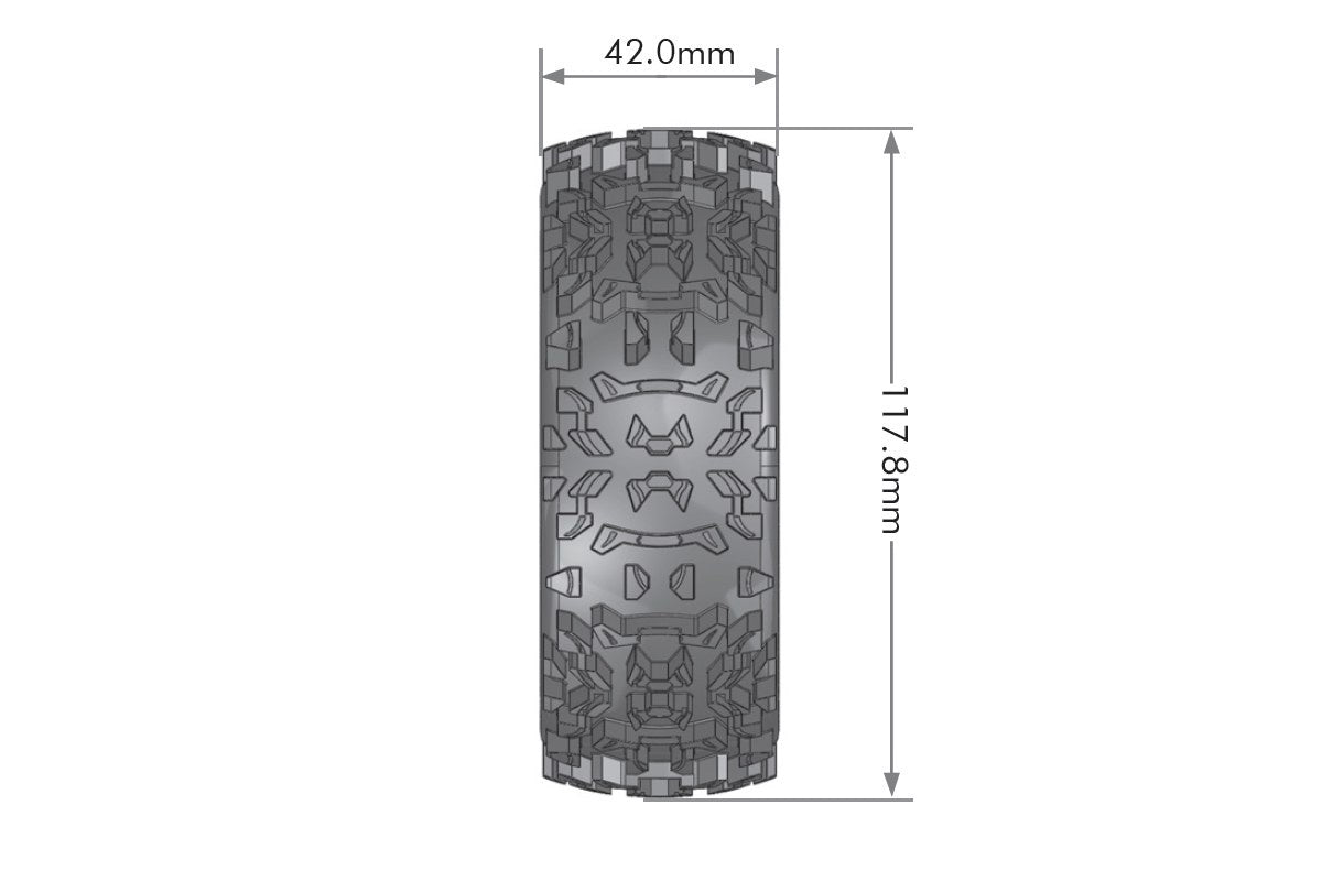Louise B-pioneer 1/8 Off-road Buggy Tires 17mm Hex Soft Compound for Front/rear LOULT3130SB
