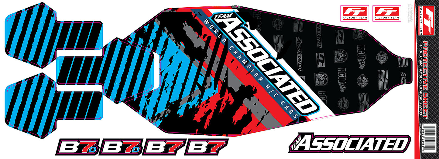 Team Associated RC10B7 Chassis Protective Sheet (1) ASC92488