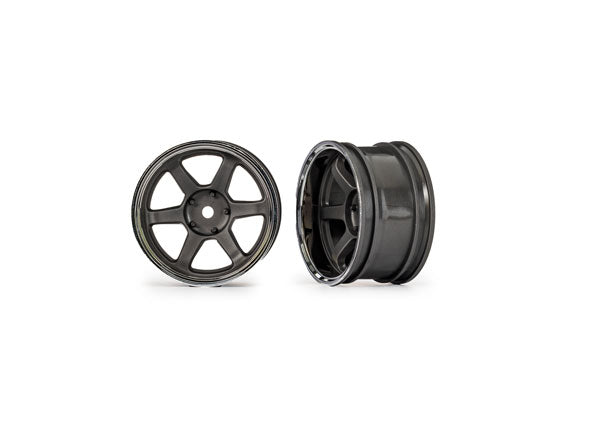 Traxxas 1.9" Gray 6-spoke Rear Wheels (2) TRA10572
