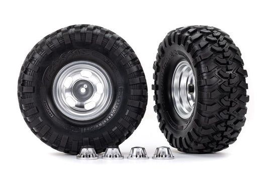 Traxxas 2.2" Slotted Satin Wheels & Canyon Trail Tires (2) TRA8159