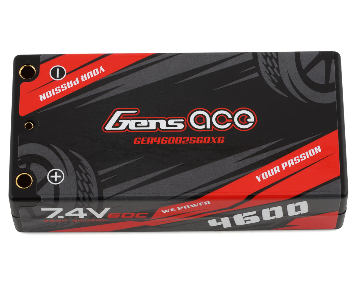 Gens Ace 2S Lipo Battery 60C (7.4v/4600mah) GEA46002S60X6