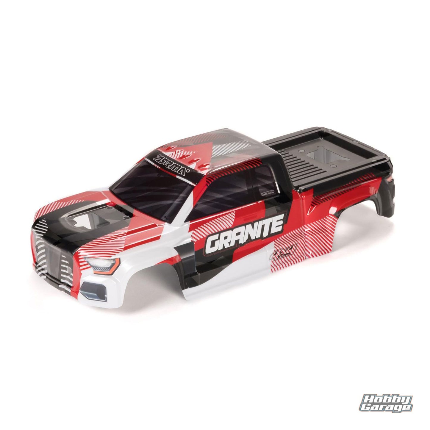 ARRMA GRANITE 4X4 Clipless Painted Decaled Trimmed Body (Red/White) ARA-1622