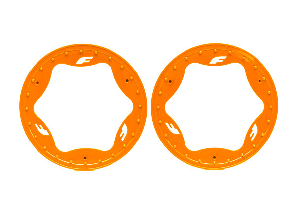 Traxxas 3.9" Orange Funco Rear Beadlock Rings (2) TRA10977-ORNG