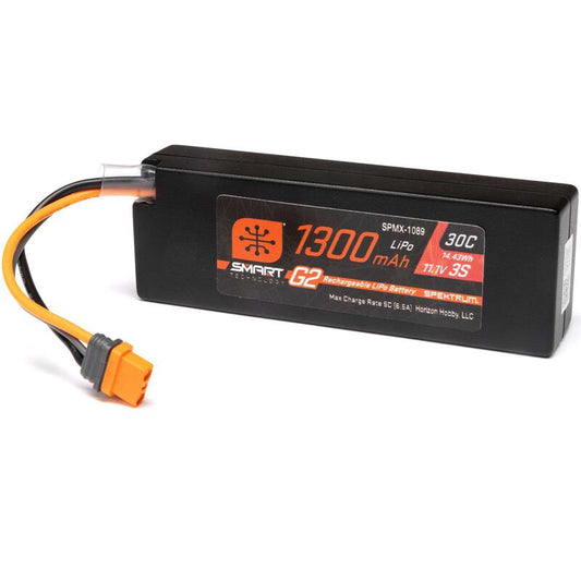 Spektrum 11.1v 1300mah 3S 30C Smart G2 Lipo Battery: IC2 Connector SPMX-1089