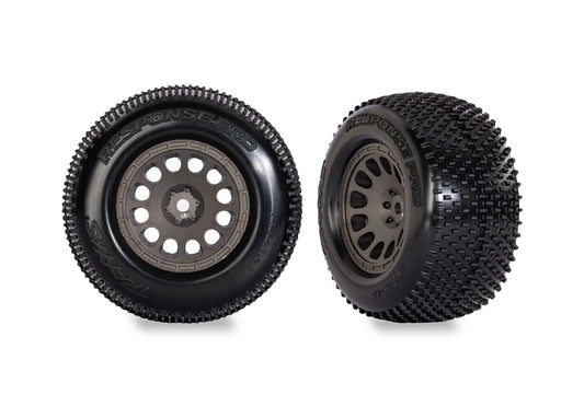 Traxxas Gray Mini Xrt Wheels w/ Response Pro Tires (2) TRA10774-GRAY