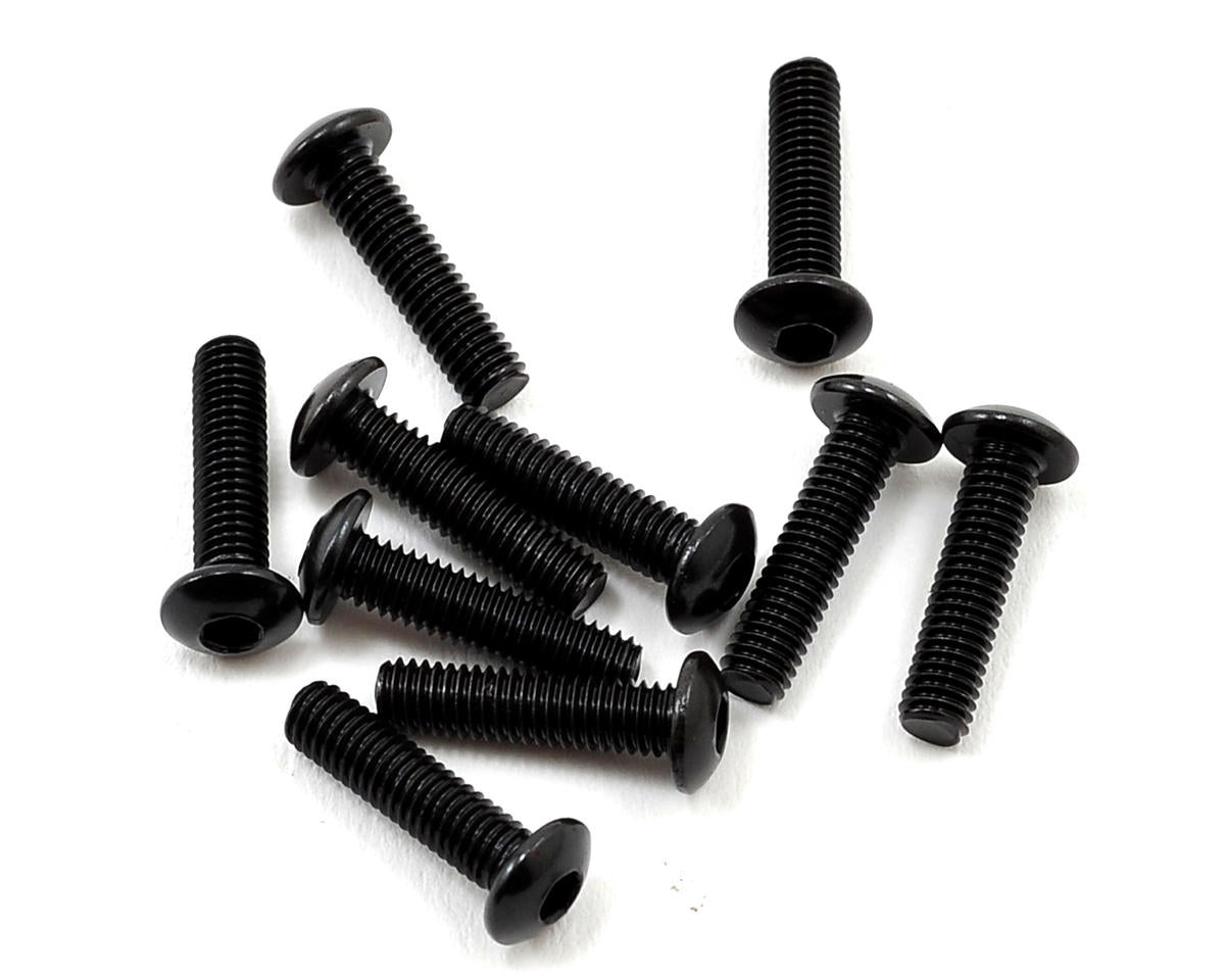 Tekno M3x12mm Button Head Screws- Black, 10pcs TKR1404