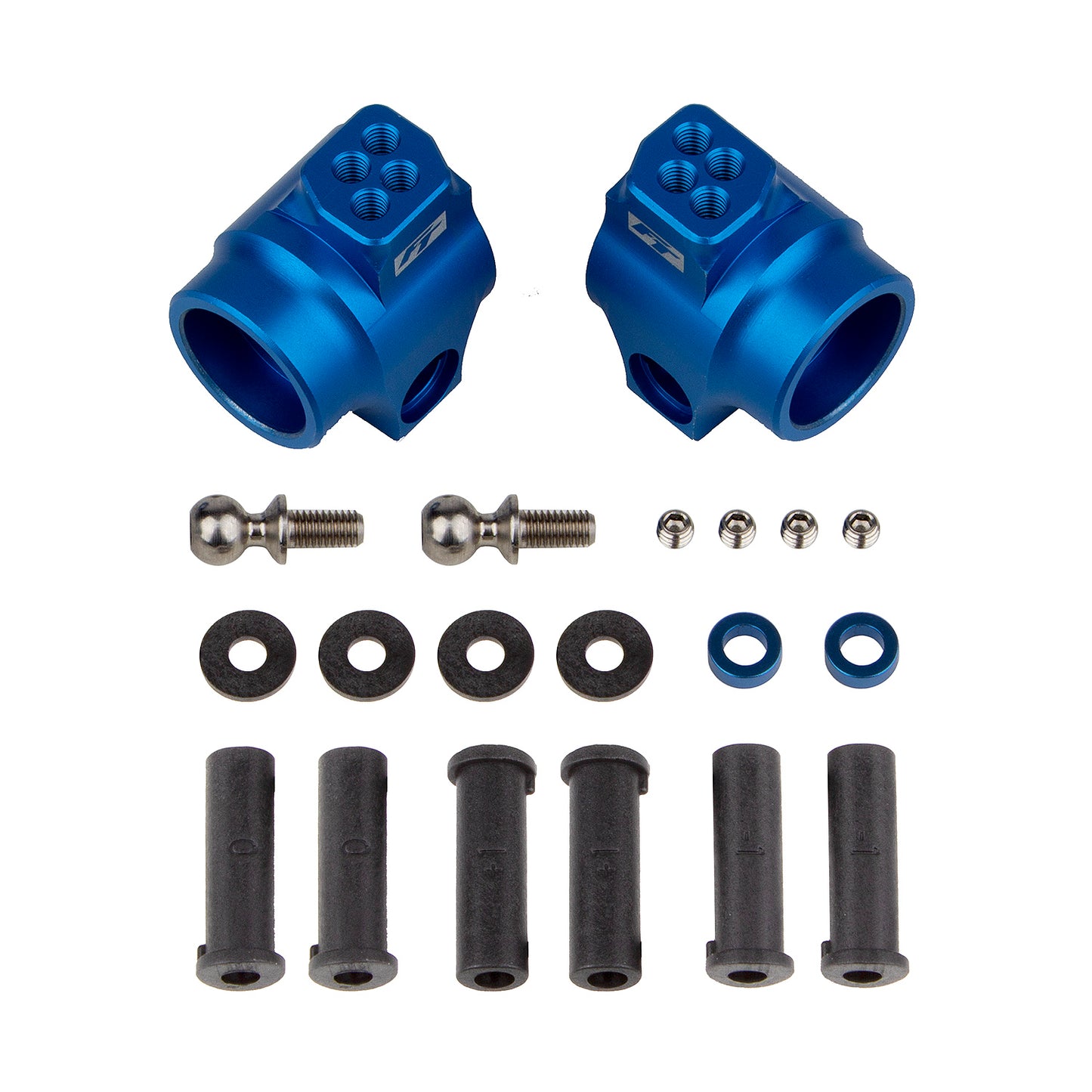 Team Associated DR10/SR10 Factory Team Aluminum Rear Hub Set (Blue) (2) ASC72011