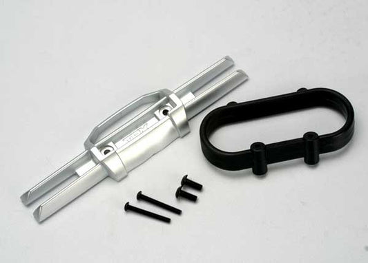 Traxxas Satin Chrome Rear Bumper w/ Mount & Screws TRA5336