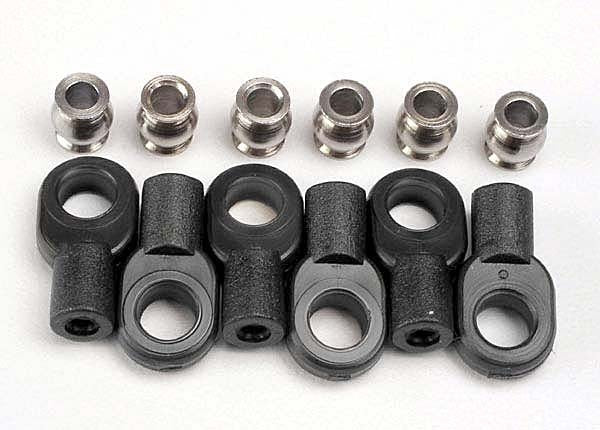 Traxxas Short Rod Ends w/ Hollow Balls (6) TRA2742X