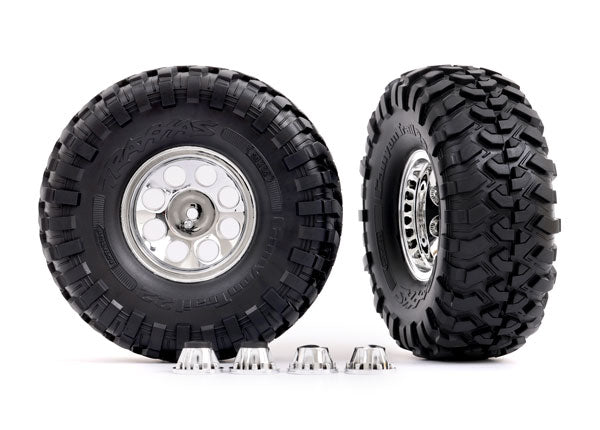 Traxxas 2.2" Chrome Mag Wheels w/ Canyon Trail Tires (2) TRA8184