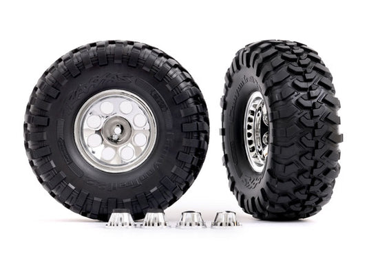 Traxxas 2.2" Chrome Mag Wheels w/ Canyon Trail Tires (2) TRA8184