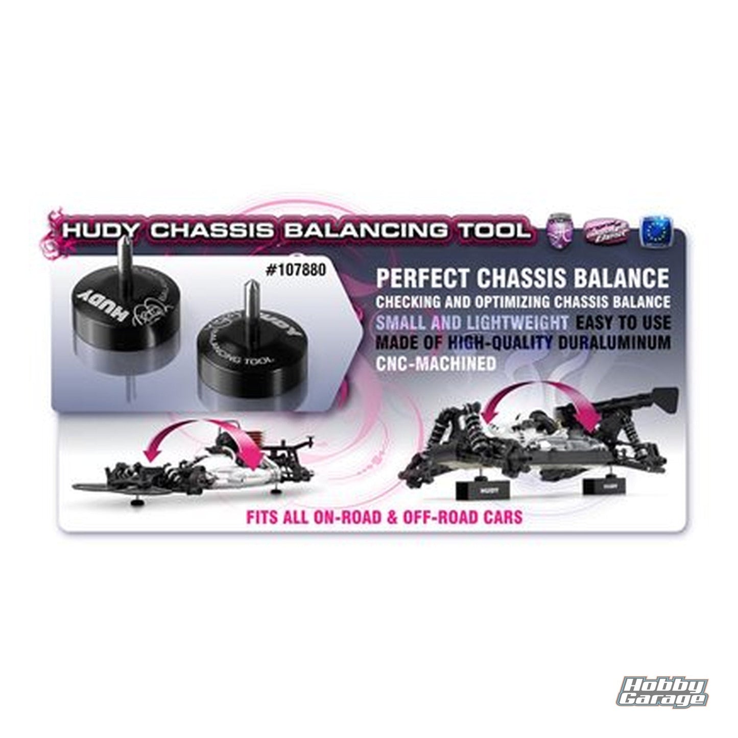 HUDY Chassis Balancing Simple Tool (2 Pcs.) HUD107880