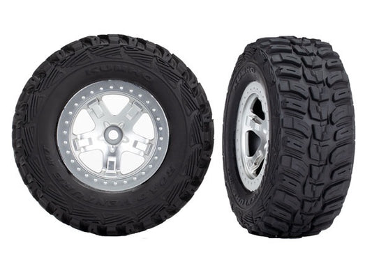 Traxxas SCT Satin Chrome Wheels & Kumho Tires (2) TRA5880X