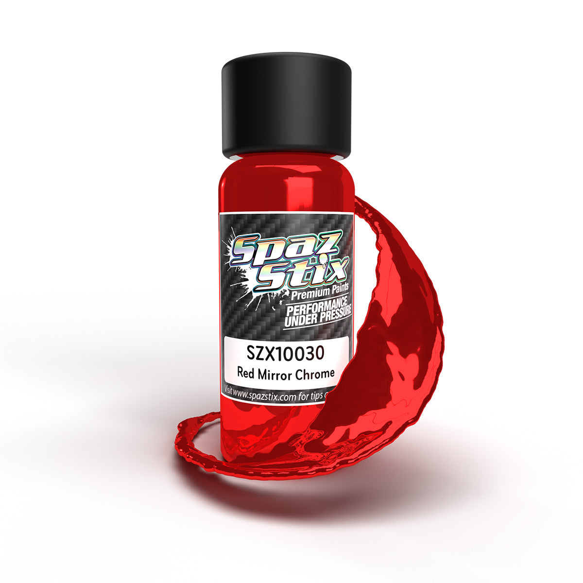 Spaz Stix Red Mirror Chrome Airbrush Ready Paint, 2oz Bottle SZX10030