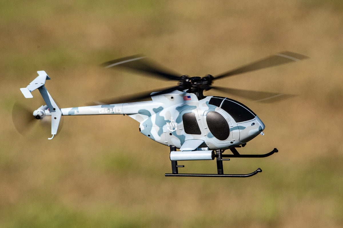 Rage R/C Hero-copter Military, 4-blade RTF Heli; Navy RGR6102