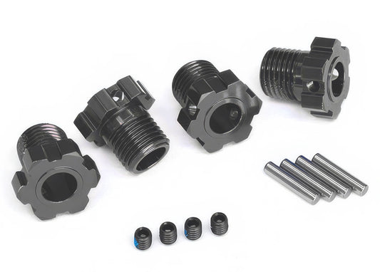 Traxxas 17mm Gray Aluminum Splined Wheel Hubs (4) TRA8654-GRAY