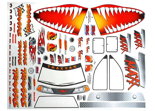 Traxxas T-maxx Jaws Decal Sheets TRA4913X