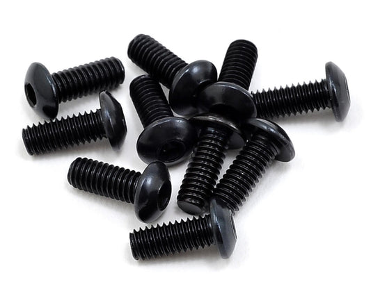 Tekno M4x10mm Button Head Screws- Black, 10pcs TKR1443