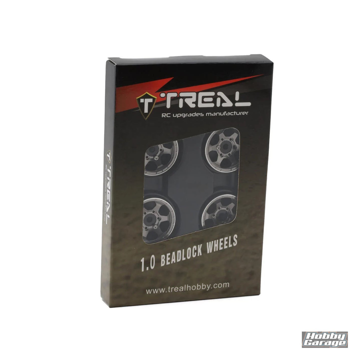 Treal Hobby Type D 1.0" Concave 6-Spoke Beadlock Wheels (Grey) (4) (21.2g)