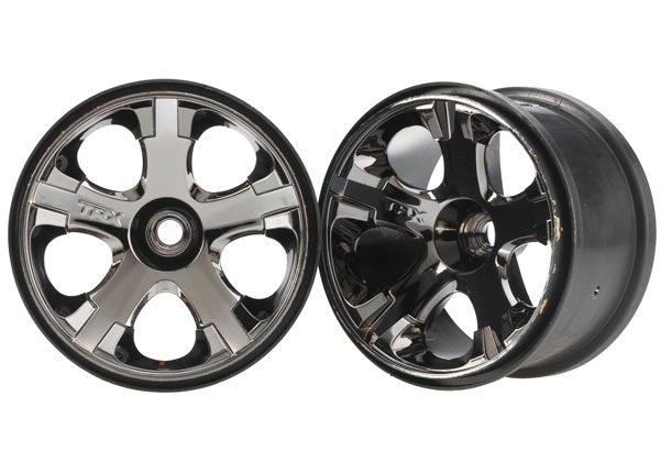Traxxas All-star 2.8" Black Chrome Wheels (2) TRA5577A