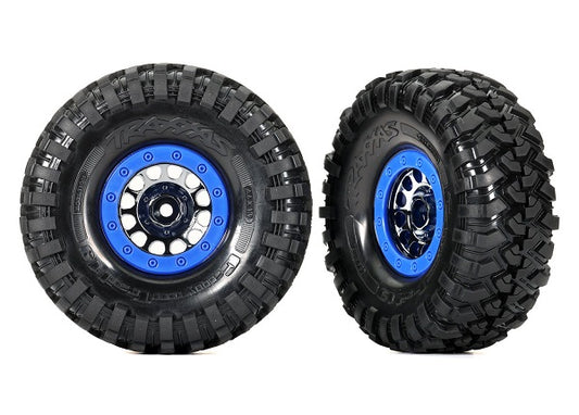 Traxxas 1.9" Black Chrome Method Wheels w/ Tires (2) TRA8182A