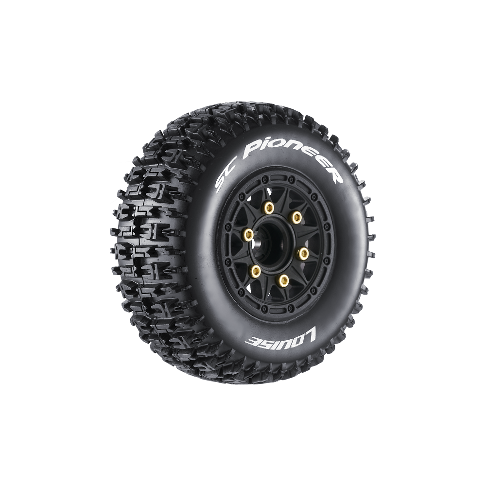 Louise SC-pioneer 1/10 Short Course Tires, Soft, 12, 14 & 17mm Removable Hex LOULT3148SB