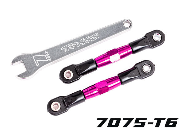 Traxxas Tubes 56mm Pink Aluminum Rear Camber Links (2) TRA2443P