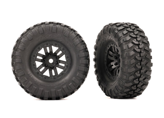 Traxxas 1.0" X 2.2" Black Wheels w/ Canyon Trail Tires (2) TRA9773