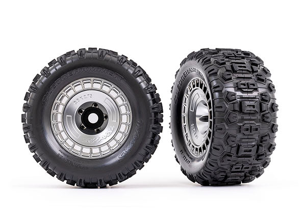 Traxxas 3.8" Modular Wheels & Sledgehammer Tires (2) TRA9572X