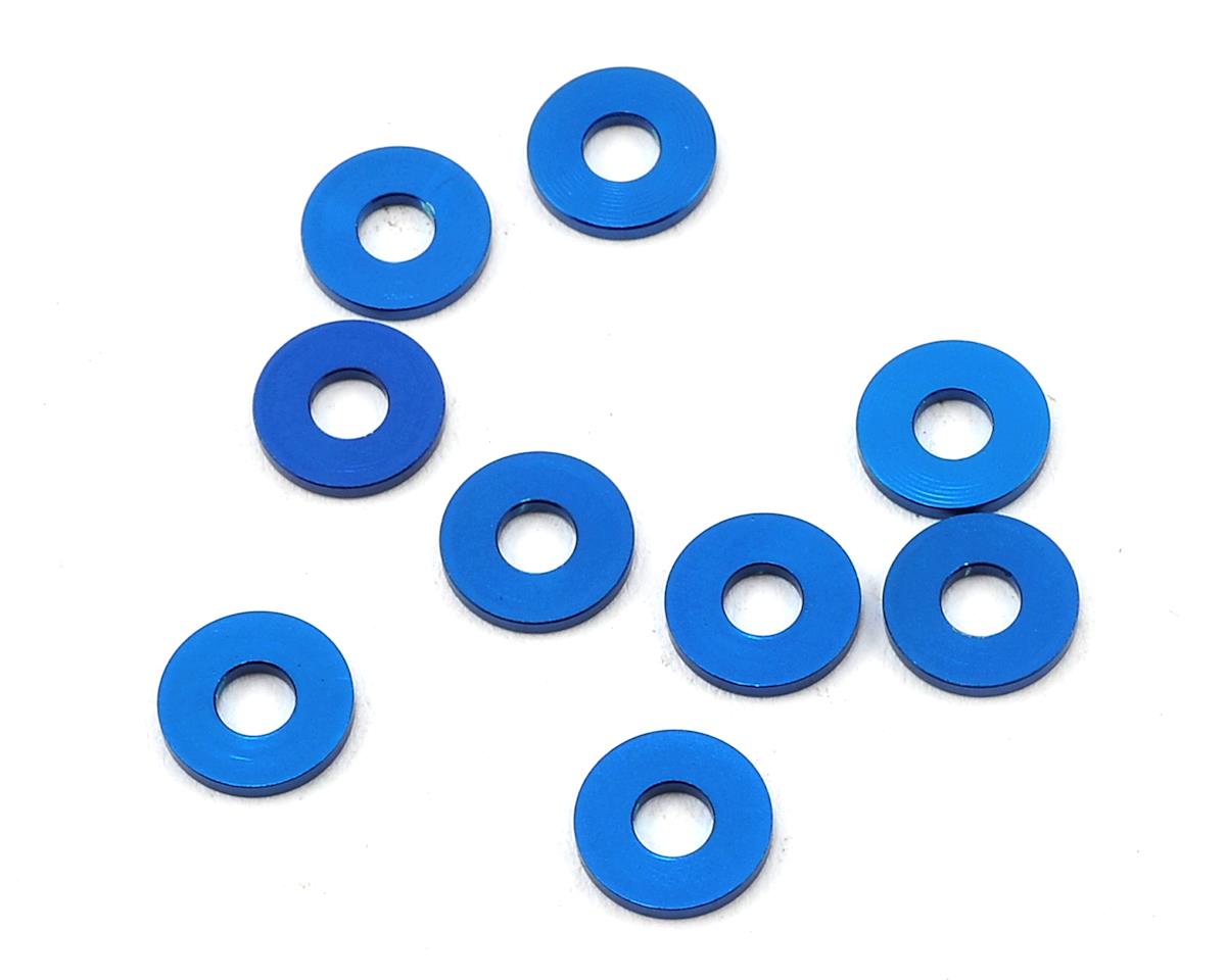 Team Associated 7.8x1.0mm Aluminum Bulkhead Ball Stud Washer (Blue) (10) ASC31385