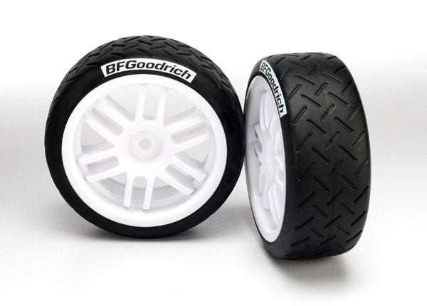 Traxxas 1.9" White Rally Wheels w/ Bfg Rally Tires (2) TRA7372