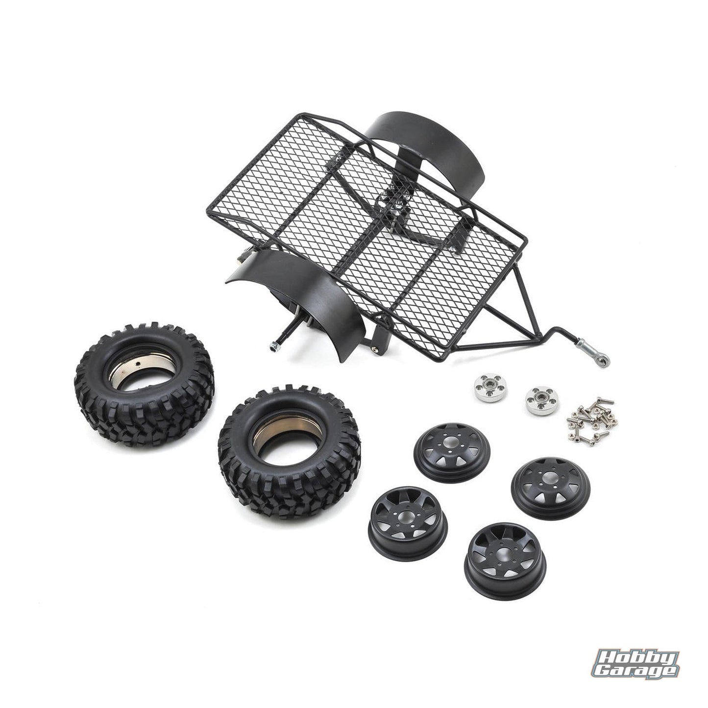 Yeah Racing 1/10 Scale Aluminum Leaf Spring Hitch Mount Crawler Trailer YEA-YA-0405