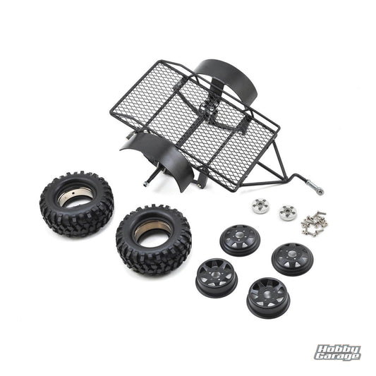 Yeah Racing 1/10 Scale Aluminum Leaf Spring Hitch Mount Crawler Trailer YEA-YA-0405